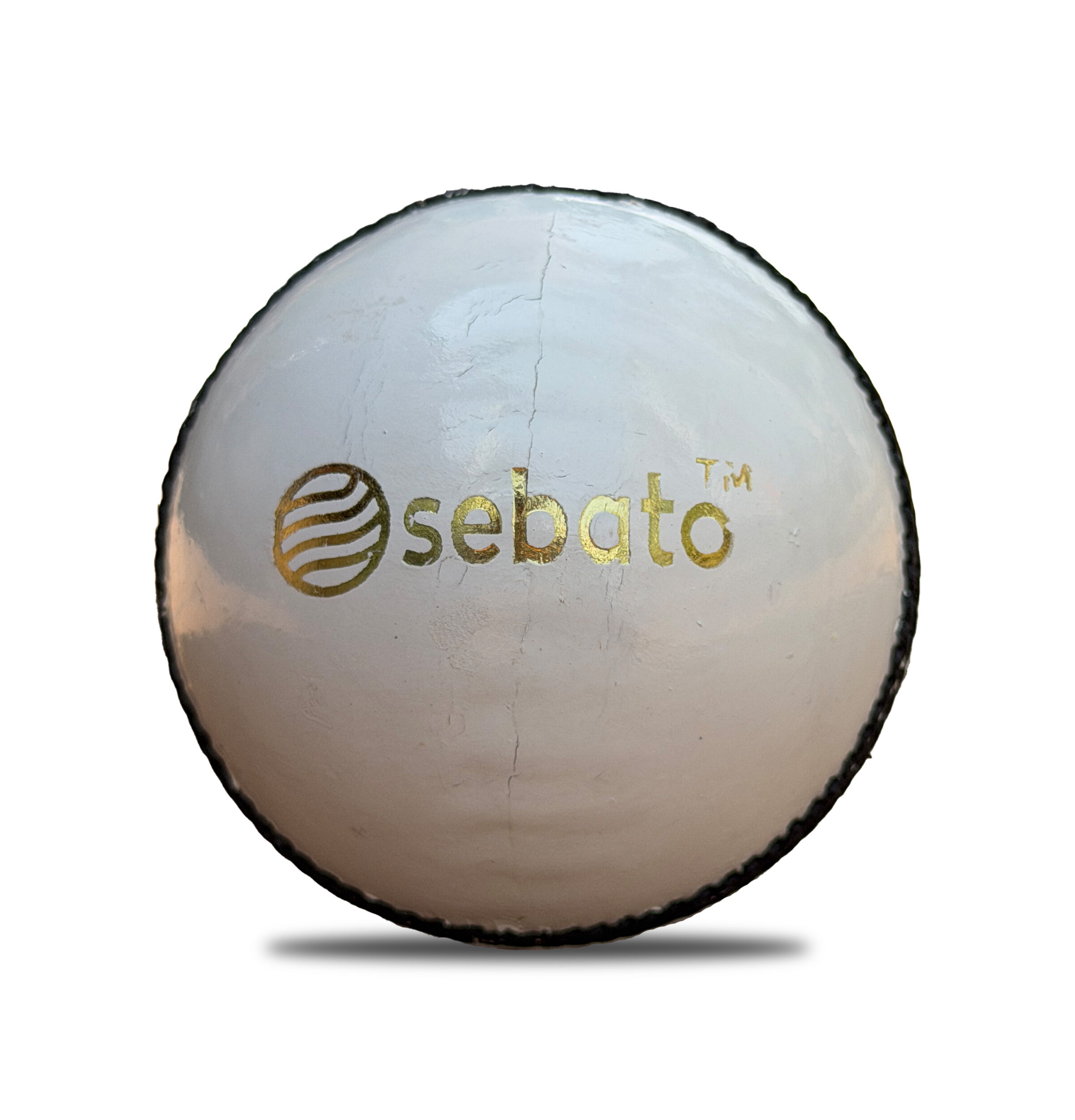 sebato - Cricket Leather Ball - Playra white