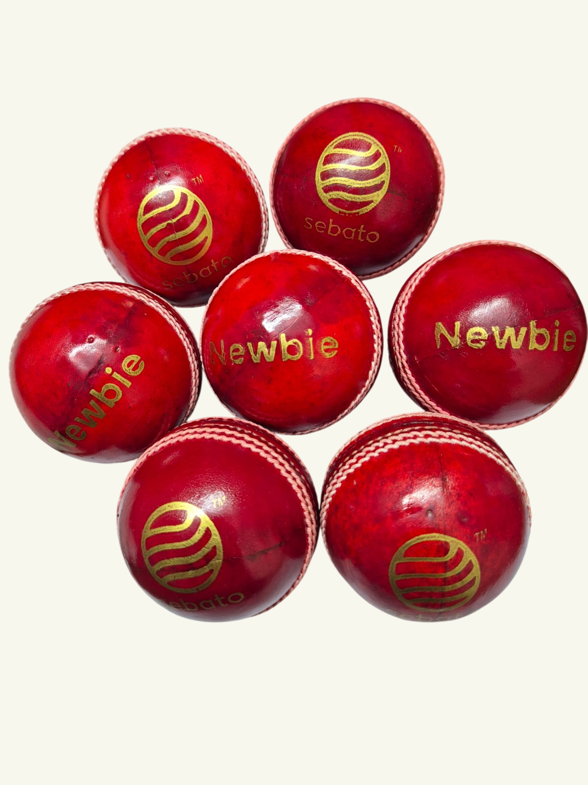 Sebato-Newbie: Leather Cricket Ball - Red