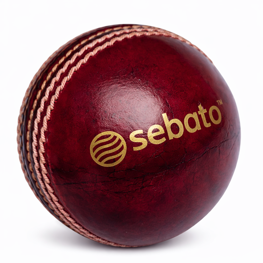 sebato Mentra Leather Cricket Ball 4 peice Alum Tanned Hand stitched